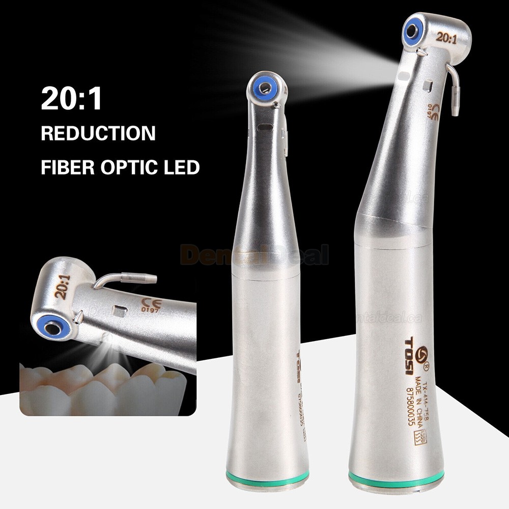 TOSI TX-414-758 Dental Fiber Optic 20:1 Contra Angle Handpiece